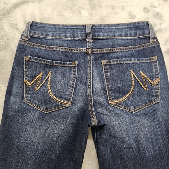 Maurices Jeans Womens 4 Blue Dark Wash Mid Rise Skinny Ankle Stretch Denim - Picture 4 of 13